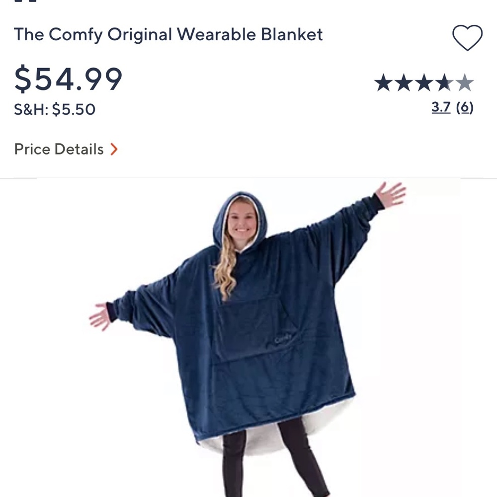 Black Oversized Wearable Blanket. The comfy